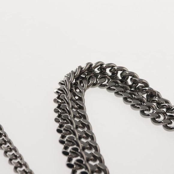 Stella MacCartney Chain Fabera Shoulder Bag Suede Pink Silver Auth BA6012