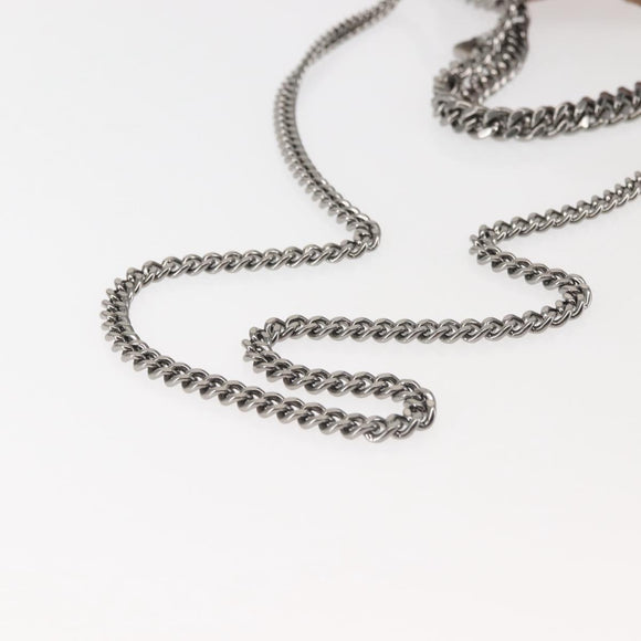 Stella MacCartney Chain Fabera Shoulder Bag Suede Pink Silver Auth BA6012