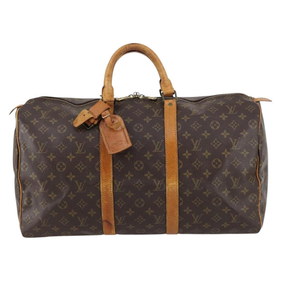 LOUIS VUITTON Monogram Keepall 50 Boston Bag M41426 LV Auth BA6016