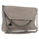 Stella MacCartney Chain Fabera Shoulder Bag Suede Gray Silver Auth BA6018-1
