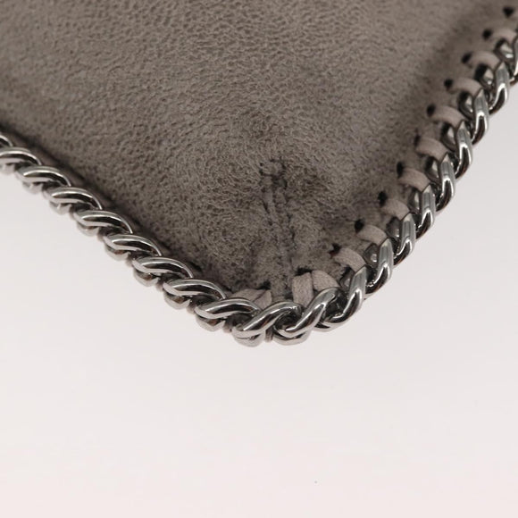 Stella MacCartney Chain Fabera Shoulder Bag Suede Gray Silver Auth BA6018