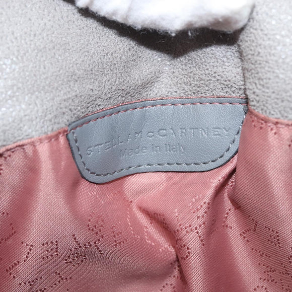 Stella MacCartney Chain Fabera Shoulder Bag Suede Gray Silver Auth BA6018