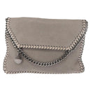 Stella MacCartney Chain Fabera Shoulder Bag Suede Gray Silver Auth BA6018-2