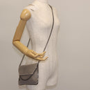 Stella MacCartney Chain Fabera Shoulder Bag Suede Gray Silver Auth BA6018-20
