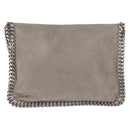 Stella MacCartney Chain Fabera Shoulder Bag Suede Gray Silver Auth BA6018-3