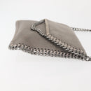 Stella MacCartney Chain Fabera Shoulder Bag Suede Gray Silver Auth BA6018-4