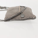Stella MacCartney Chain Fabera Shoulder Bag Suede Gray Silver Auth BA6018-5