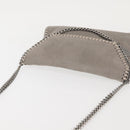 Stella MacCartney Chain Fabera Shoulder Bag Suede Gray Silver Auth BA6018-6