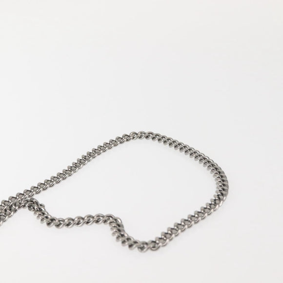 Stella MacCartney Chain Fabera Shoulder Bag Suede Gray Silver Auth BA6018