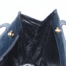 Salvatore Ferragamo Vala Tote Bag Leather Navy Gold Auth BA6019-17