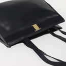 Salvatore Ferragamo Vala Tote Bag Leather Navy Gold Auth BA6019-6