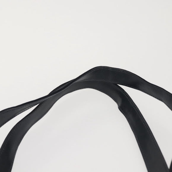 Salvatore Ferragamo Vala Tote Bag Leather Navy Gold Auth BA6019