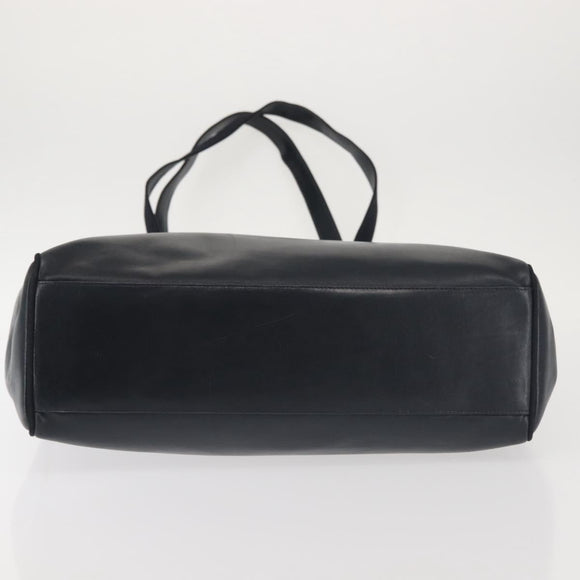 Salvatore Ferragamo Vala Tote Bag Leather Navy Gold Auth BA6019