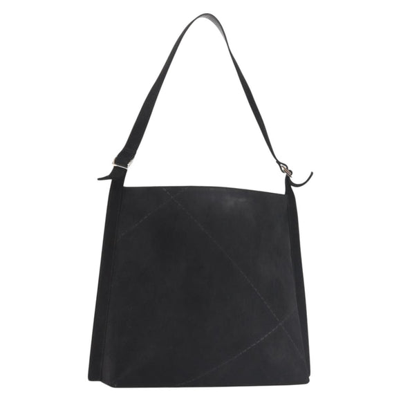 Salvatore Ferragamo Shoulder Bag Suede Gray Silver Auth BA6020