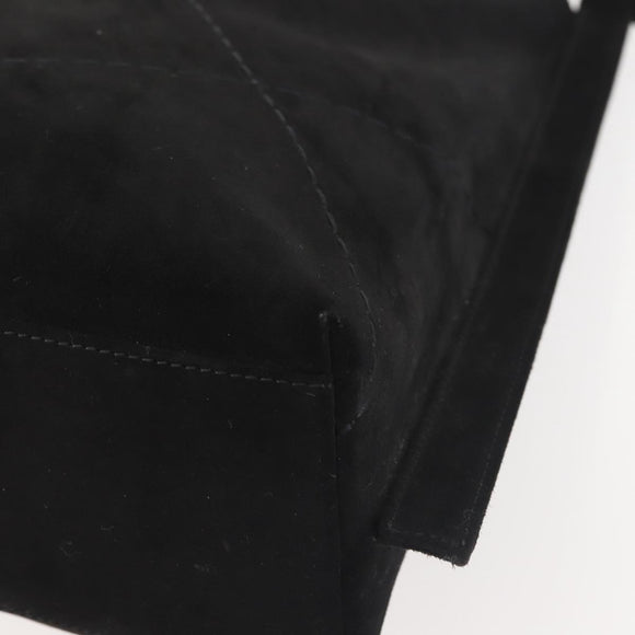 Salvatore Ferragamo Shoulder Bag Suede Gray Silver Auth BA6020