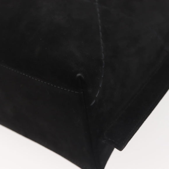 Salvatore Ferragamo Shoulder Bag Suede Gray Silver Auth BA6020