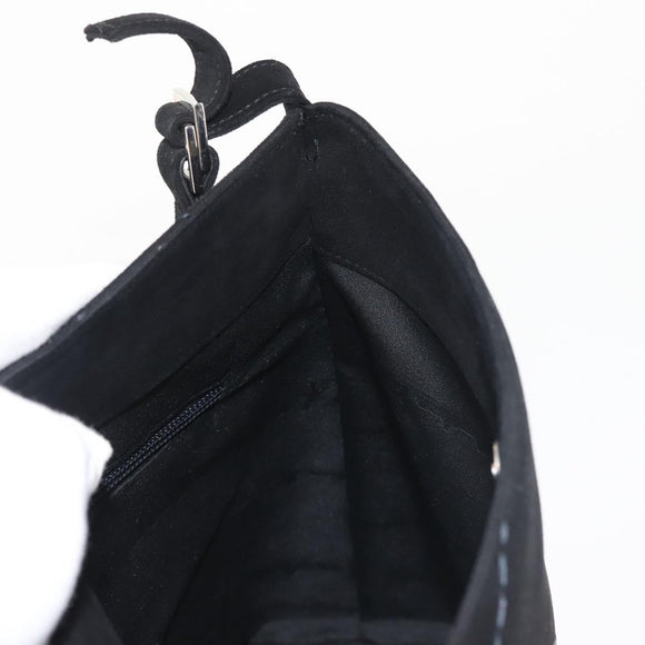 Salvatore Ferragamo Shoulder Bag Suede Gray Silver Auth BA6020