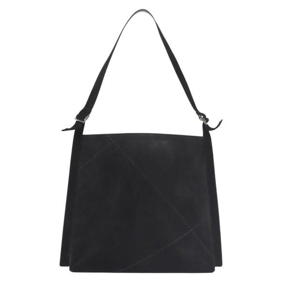 Salvatore Ferragamo Shoulder Bag Suede Gray Silver Auth BA6020