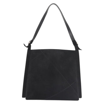 Salvatore Ferragamo Shoulder Bag Suede Gray Silver Auth BA6020 - 0