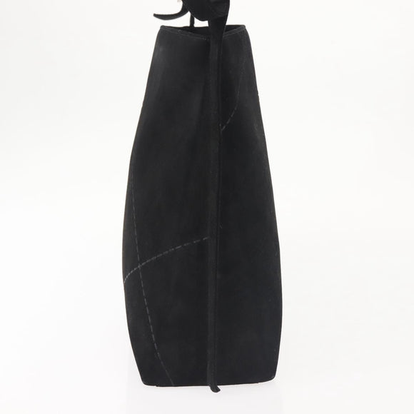 Salvatore Ferragamo Shoulder Bag Suede Gray Silver Auth BA6020