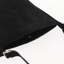 Salvatore Ferragamo Shoulder Bag Suede Gray Silver Auth BA6020-6