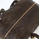 Chloe Hand Bag Leather Brown Gold Auth BA6021-6