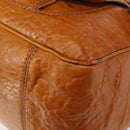 Chloe Bay Hand Bag Leather Brown Gold Auth BA6022-12