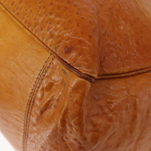 Chloe Bay Hand Bag Leather Brown Gold Auth BA6022