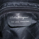 Salvatore Ferragamo Vala Shoulder Bag Leather Black Silver Auth BA6023-16