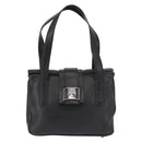 Salvatore Ferragamo Vala Shoulder Bag Leather Black Silver Auth BA6023-2