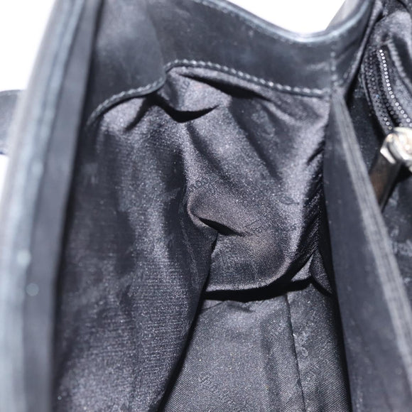 Salvatore Ferragamo Vala Shoulder Bag Leather Black Silver Auth BA6023