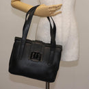 Salvatore Ferragamo Vala Shoulder Bag Leather Black Silver Auth BA6023-24