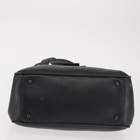 Salvatore Ferragamo Vala Shoulder Bag Leather Black Silver Auth BA6023