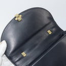 BALLY Hand Bag Leather Black Gold Auth BA6024-10