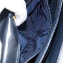 BALLY Hand Bag Leather Black Gold Auth BA6024-12