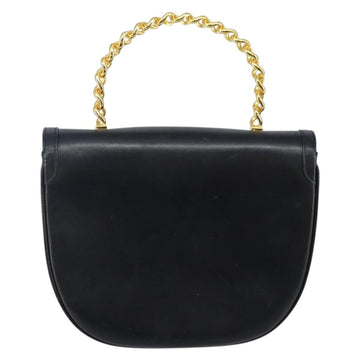 BALLY Hand Bag Leather Black Gold Auth BA6024 - 0