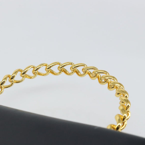 BALLY Hand Bag Leather Black Gold Auth BA6024