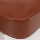 BALLY Tote Bag Leather Brown Gold Auth BA6025-9