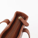 BALLY Tote Bag Leather Brown Gold Auth BA6025-10