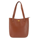 BALLY Tote Bag Leather Brown Gold Auth BA6025-13