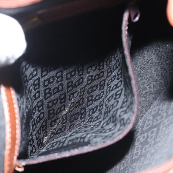 BALLY Tote Bag Leather Brown Gold Auth BA6025