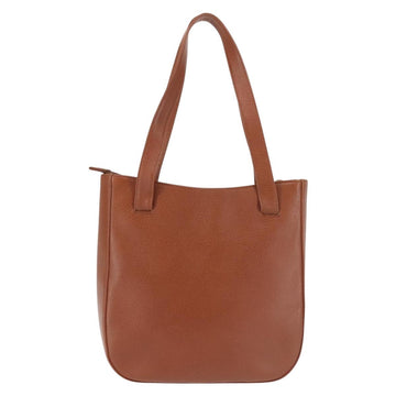 BALLY Tote Bag Leather Brown Gold Auth BA6025 - 0