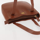 BALLY Tote Bag Leather Brown Gold Auth BA6025-6