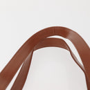 BALLY Tote Bag Leather Brown Gold Auth BA6025-8