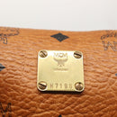 MCM Logogram Vicetos Hand Bag PVC Leather Brown Gold Auth BA6026-15