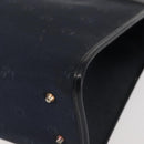 Christian Dior Honeycomb Canvas Hand Bag Navy Gold Auth BA6027-17