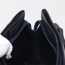 Christian Dior Honeycomb Canvas Hand Bag Navy Gold Auth BA6027-20