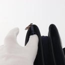 Christian Dior Honeycomb Canvas Hand Bag Navy Gold Auth BA6027-7