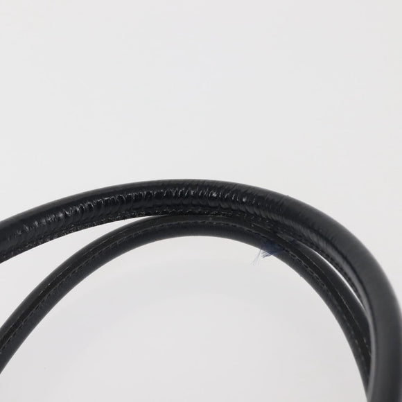 Christian Dior Honeycomb Canvas Hand Bag Navy Gold Auth BA6027