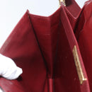 CARTIER Must Line Shoulder Bag Leather Bordeaux Gold Auth BA6028-20